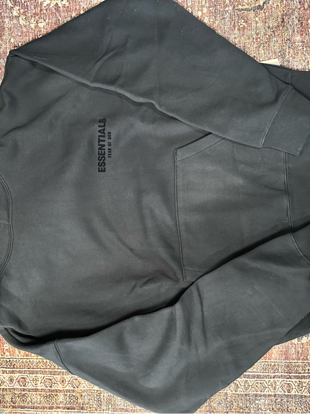 Fear of God Essentials Hoodie SS22 Stretch Limo Black - - Picture 2 of 2